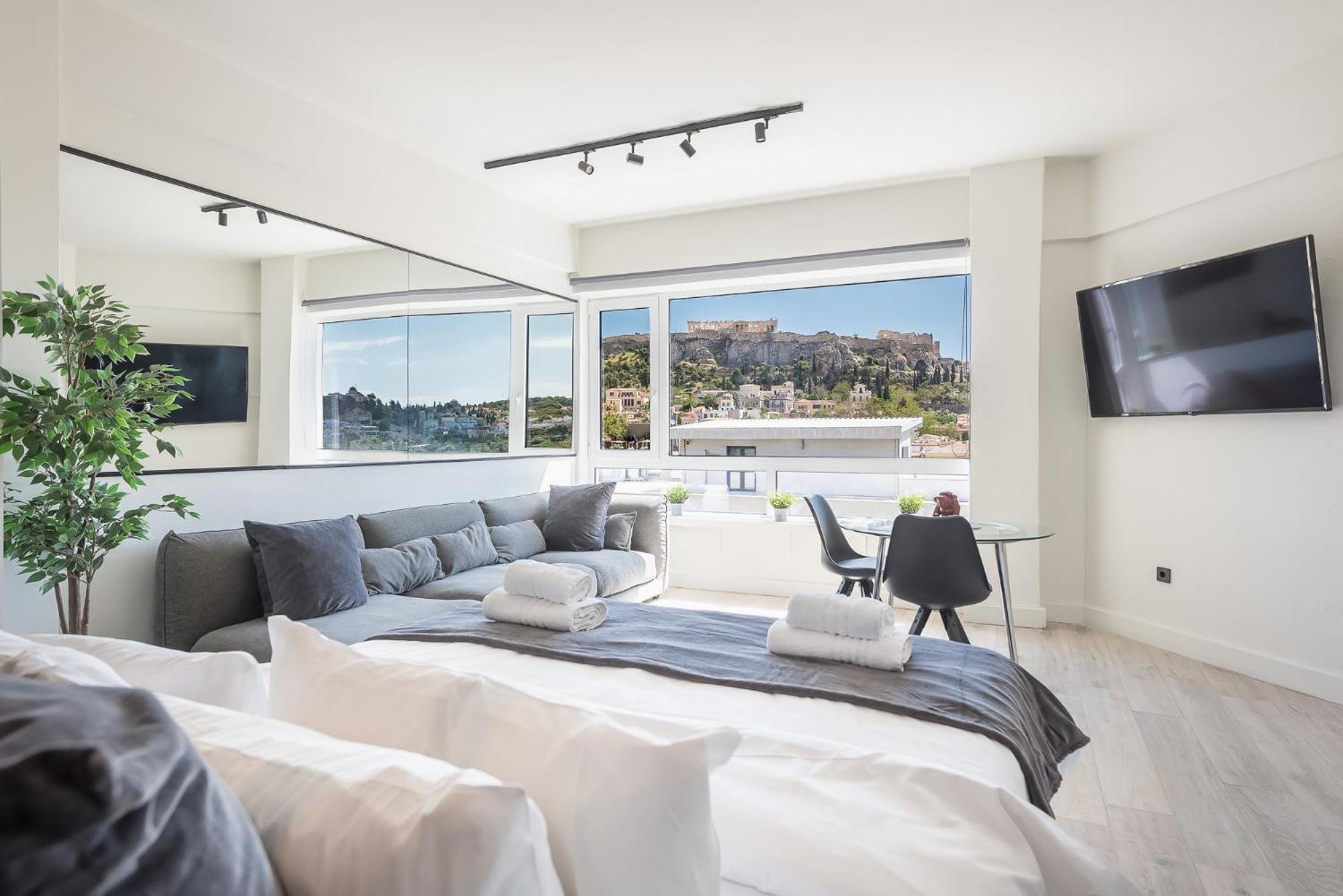 Apartment Stylish Studio: Acropolis View In Monastiraki Sq.