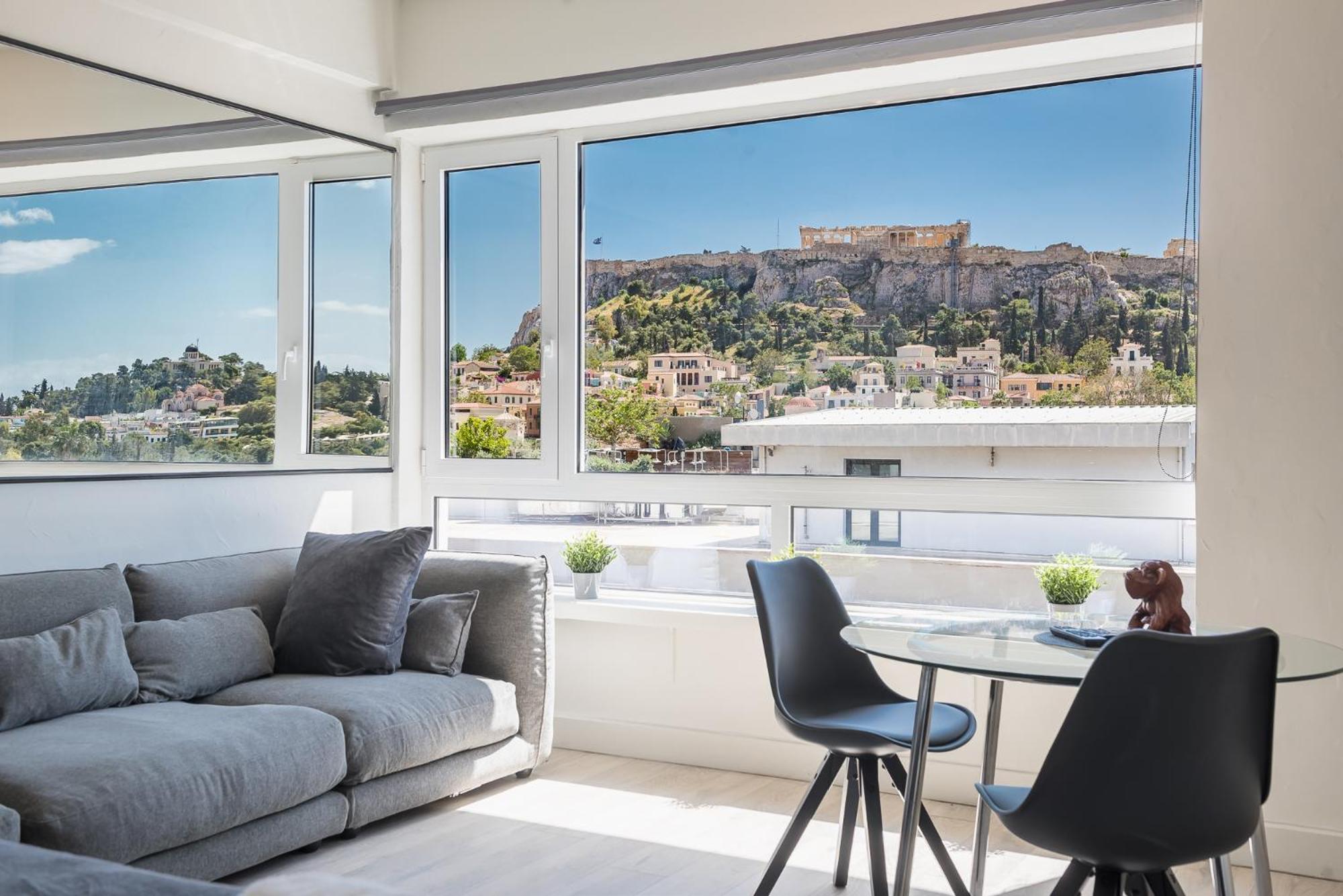 Stylish Studio: Acropolis View In Monastiraki Sq. Apartment Athens